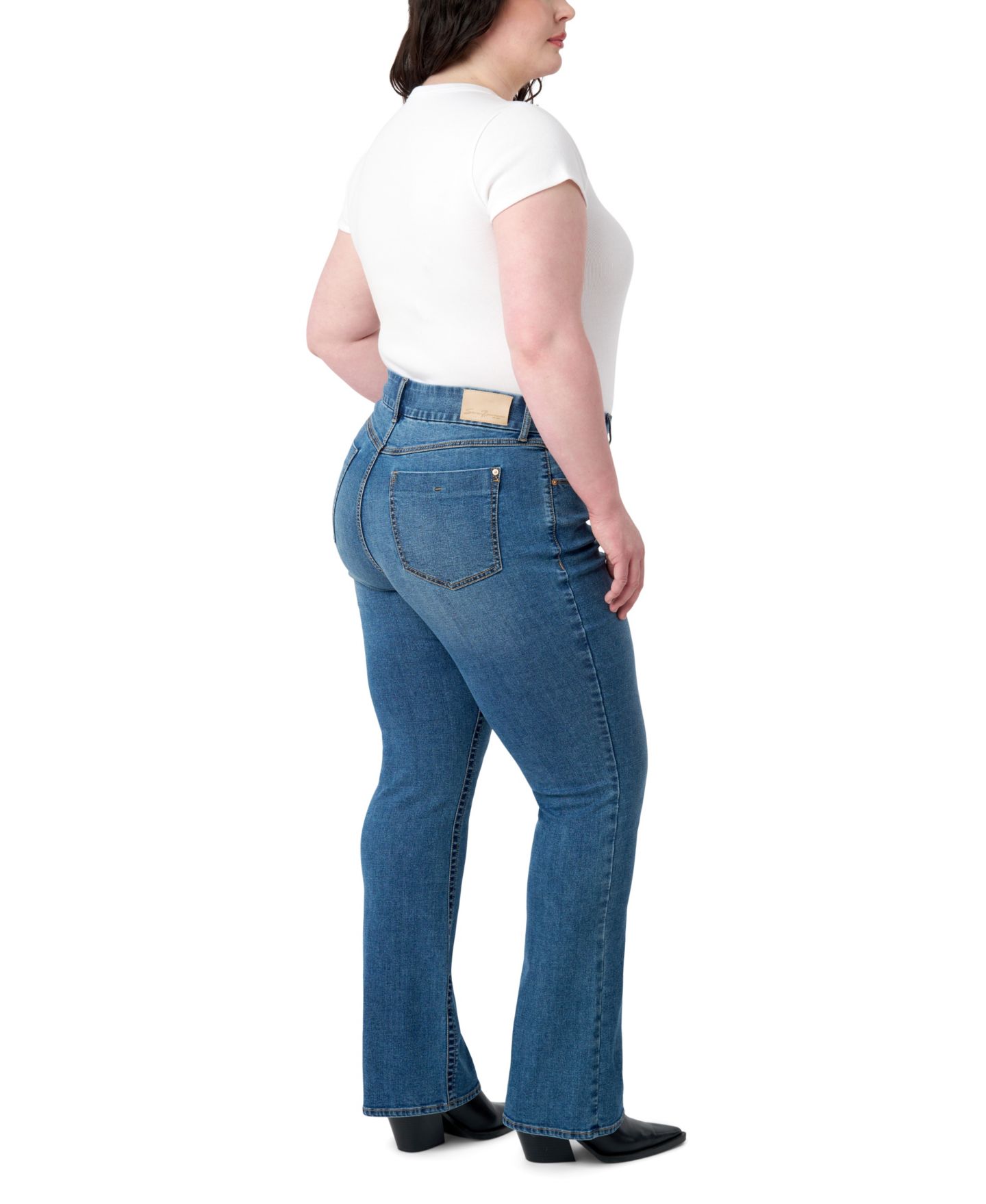Женские джинсы Seven7 Plus Size Tummyless High Rise Bootcut, цвет: Hilo — фото 2