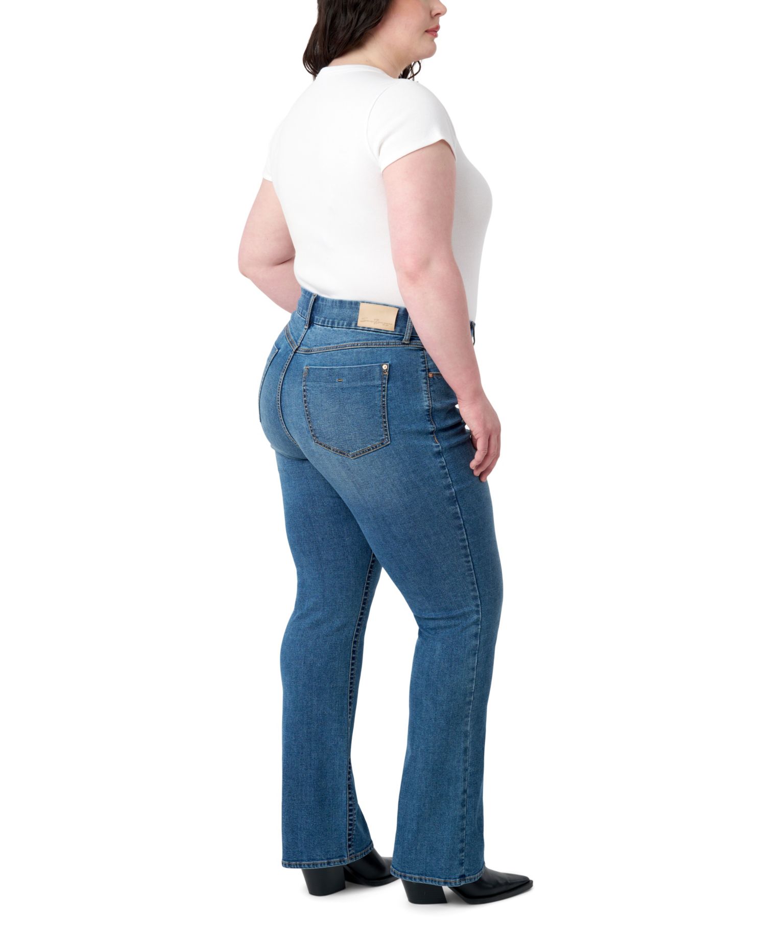 Plus Size Tummyless High Rise Bootcut Jeans