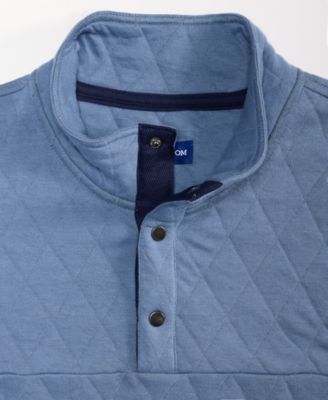 Men's Quilted Snap Mock Neck Sweater, Macy's Exclusive