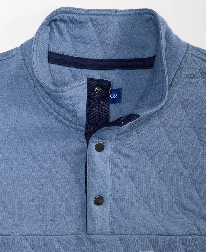 Men's Quilted Snap Mock Neck Sweater - thumbnail 7