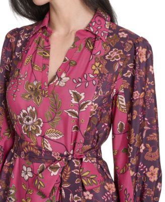 Women's Short Shirt Tiered Skirt Dress