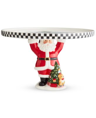 Spode - Christmas Tree Santa Footed Treat Tray