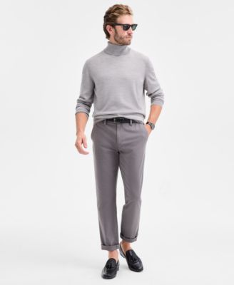 Men's Merino Wool Blend Turtleneck Sweater, Created for Macy's 