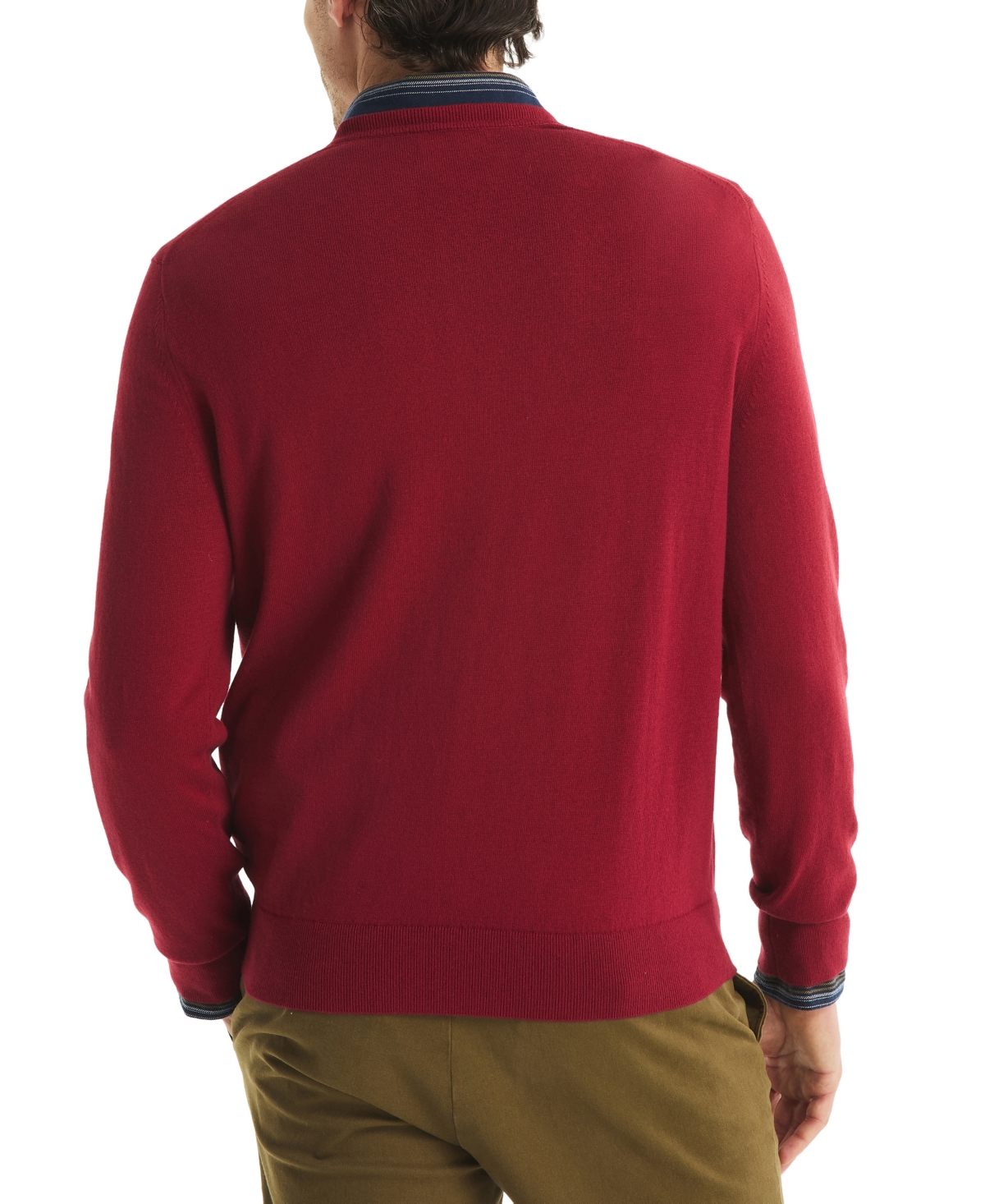 Nautica Men's Performance V-neck Sweater In Red