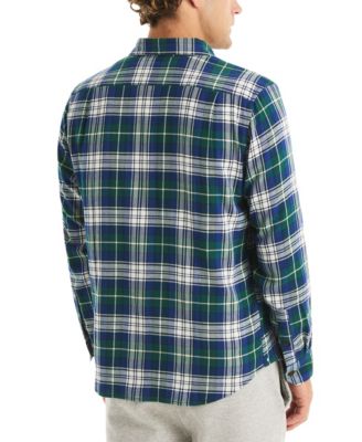 Men's Straight Collar Plaid Shirt