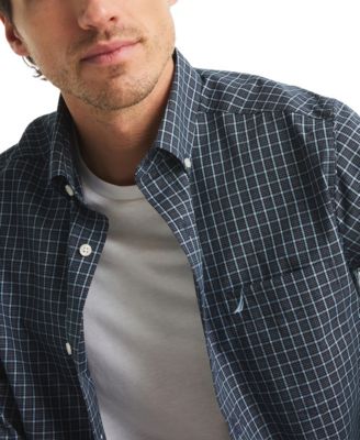 Men's Plaid Print Long Sleeve Shirt