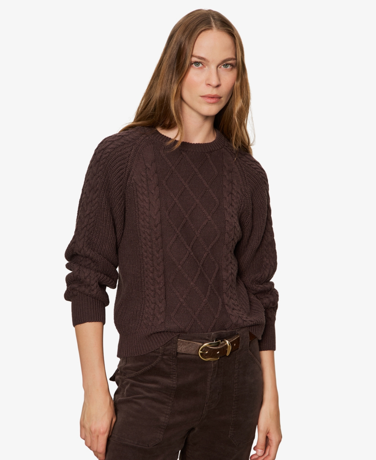 Sanctuary Women's Nomad Cable Popover Sweater In Brown