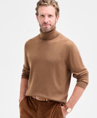 Men's Merino Wool Blend Turtleneck Sweater