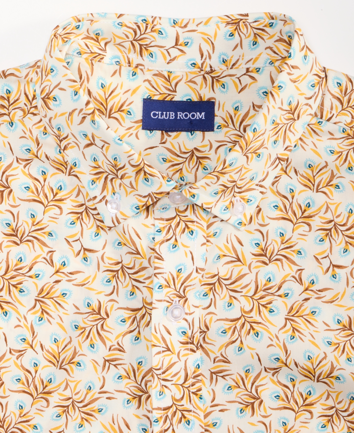 Club Room Men's Motta Short Sleeve Floral Print Button-Down Shirt, Macy's Exclusive
