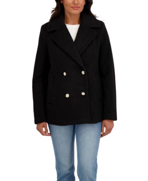Женские куртки Sebby Collection Women's Boucle Pea Coat