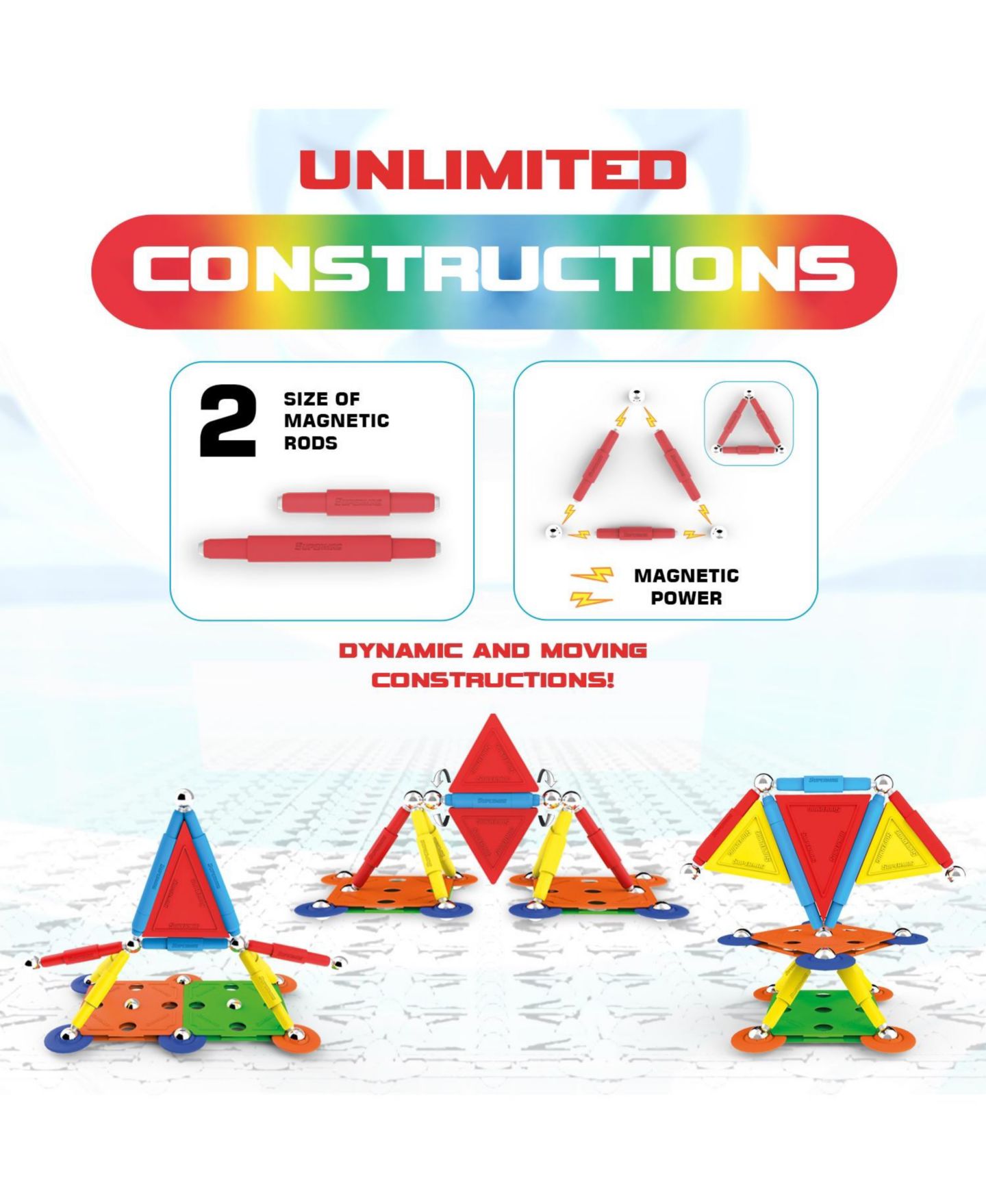 Детский конструктор Tinamiri SuperMag Multicolor 45, цвет: Open Miscellaneous — фото 6