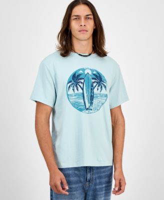 Sun + Stone - Men's Short-Sleeve Cotton Beach Graphic T-Shirt