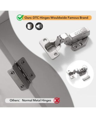 23x32" White Bathroom Wall Cabinet with Towel Bar & Adjustable Shelves - Over Storage for Bath, Kitchen, Laundry