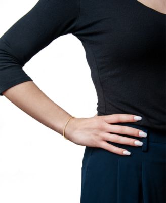 Diamond Three Stone Bangle Bracelet (1/4 ct. t.w.) in 10k Gold, Macy's Exclusive