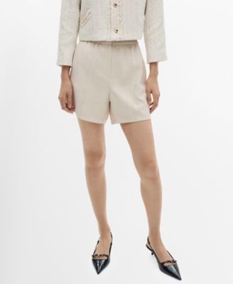 MANGO - Women's Elastic Waist Shorts