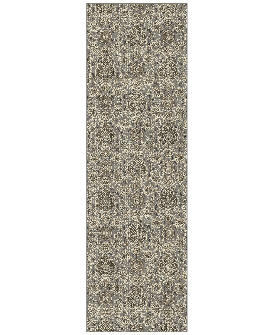 Kas Provence Silver/Beige Allover Kashan 22 x 611 Runner Rug