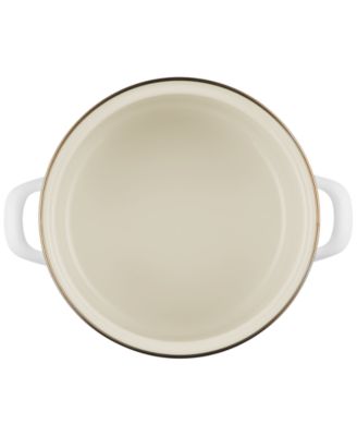 Enamel on Steel 3.8-Quart Petite Stockpot with Gold Rim