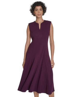 Women's V-Neck Sleeveless Midi Dress