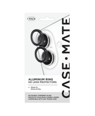 Aluminum Ring Camera Lens Glass Protector for Apple iPhone 16 / iPhone 16 Plus