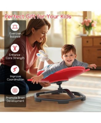 Kids Sensory Swivel Chair with Non-Slip Metal Base for Autistic Kids Indoor Outdoor