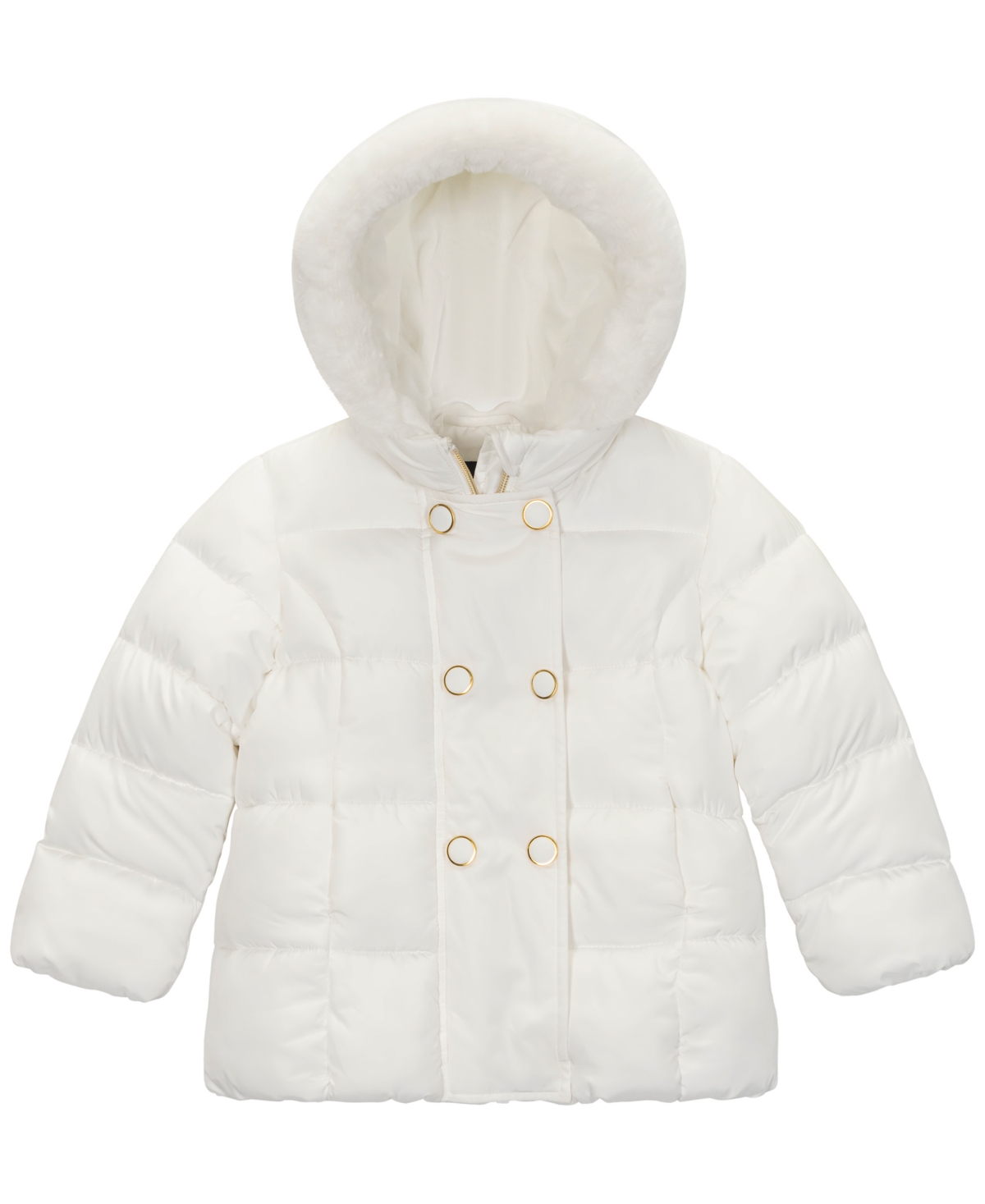S Rothschild & Co Little Baby Double Breasted Puffer Jacket In White