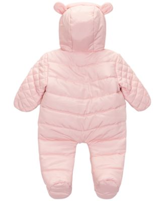 Baby Girls' Diamond Mixed Quilt Snowsuit