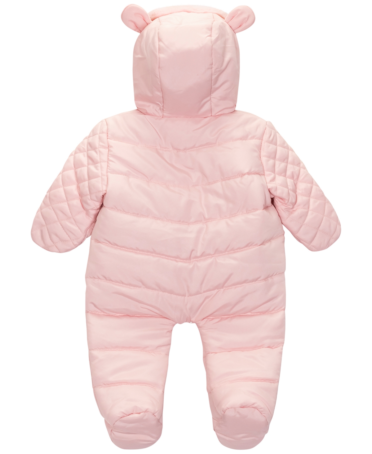 S Rothschild & Co Baby Girls Diamond Mixed Quilt Pram Snowsuit In Purple