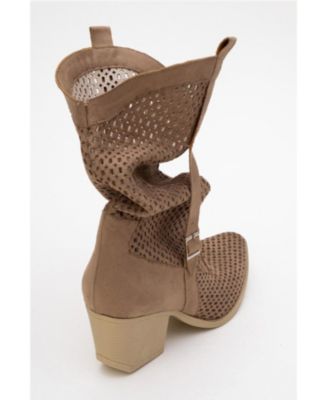 Larry Elasticated Block Heel Boot