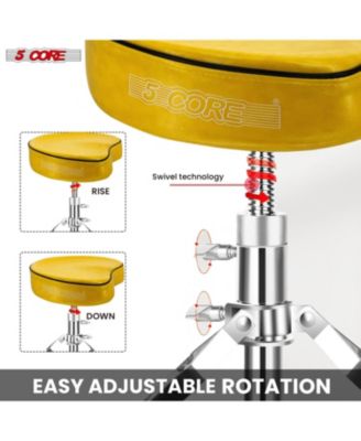 Drum Throne 4" Padded Guitar Stool Drummer Chair Adjustable Musician Seat - DS CH YLW SDL HD