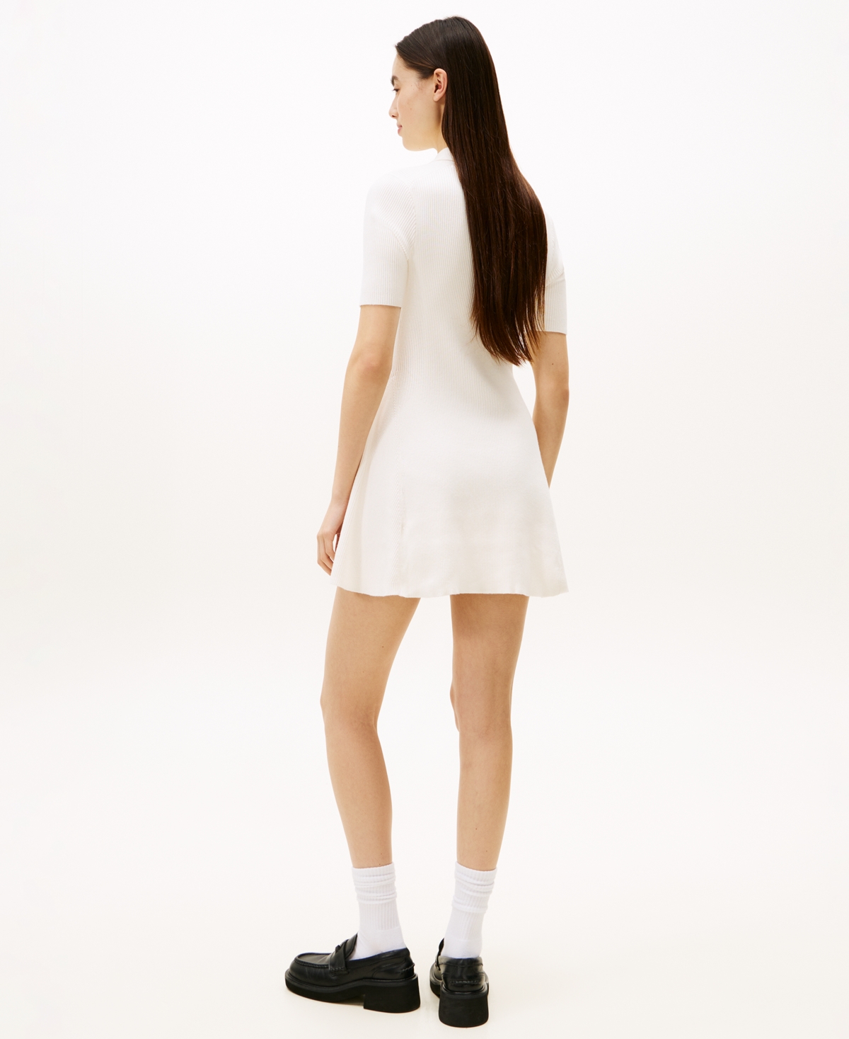Tommy Jeans Women's Fit And Flare Polo Mini Dress In White