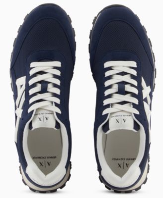 Men&#39;s Drop Logo Mesh Sneakers