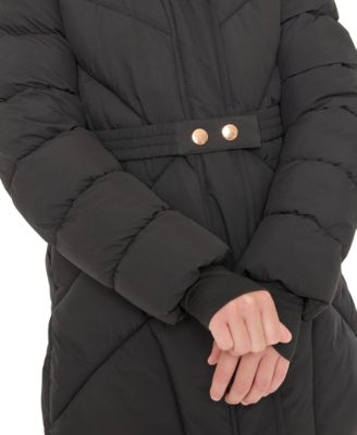 Big Girls' Quilted Belted Stadium Jacket