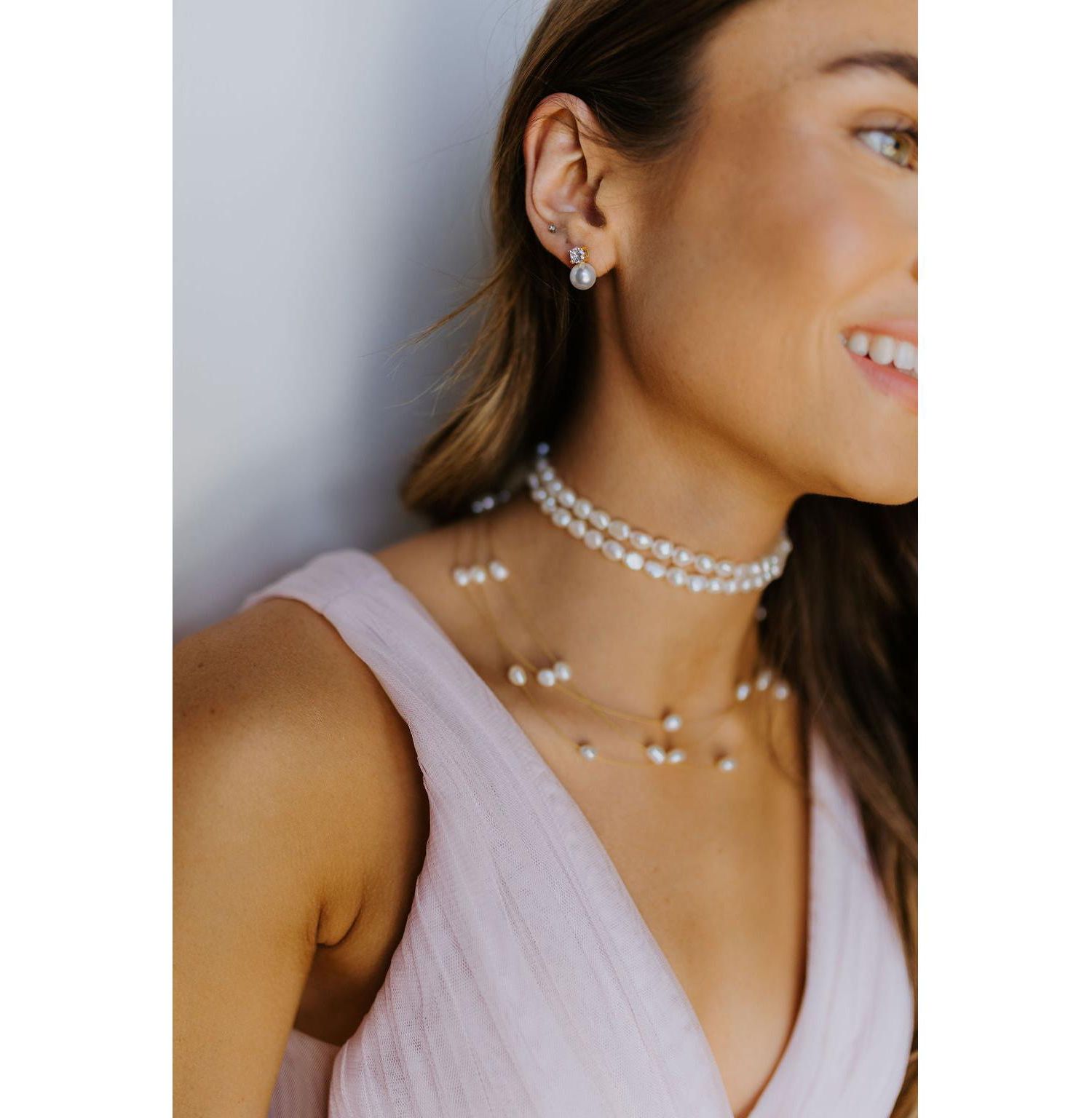 Maven Pearl and Crystal Studs