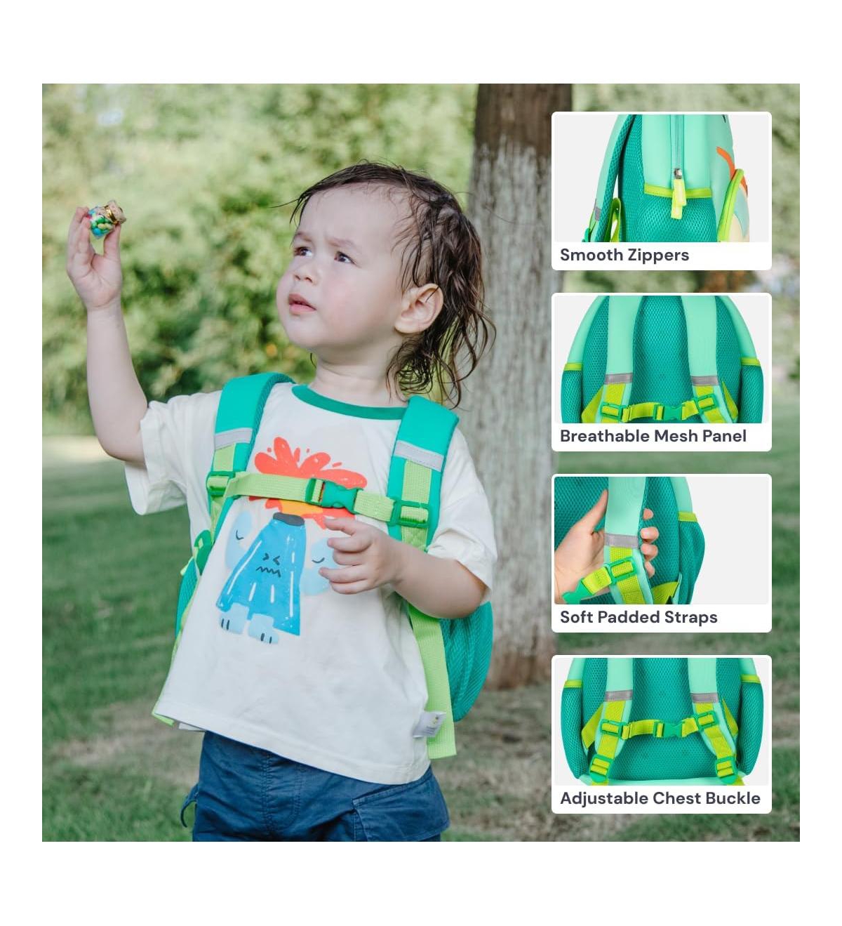 BabbleRoo Toddler Backpack for Boys and Girls Cooper the Cat with Leash