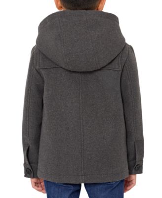 Toddler and Little Boys' Faux Wool Hooded Jacket