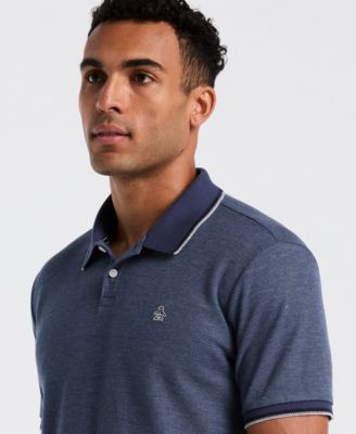 Men's Honeycomb Pique Tipped Short Sleeve Polo Shirt