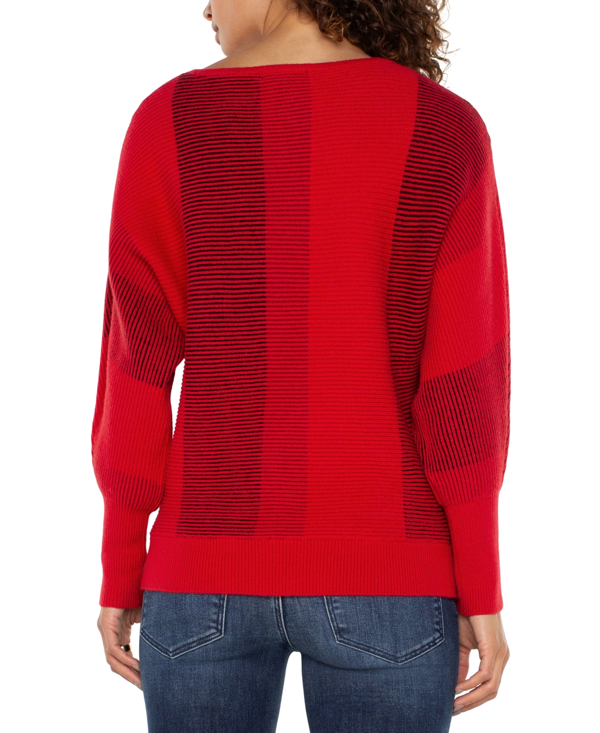 Liverpool Los Angeles Petite Boat Neck Dolmen Sweater In Red