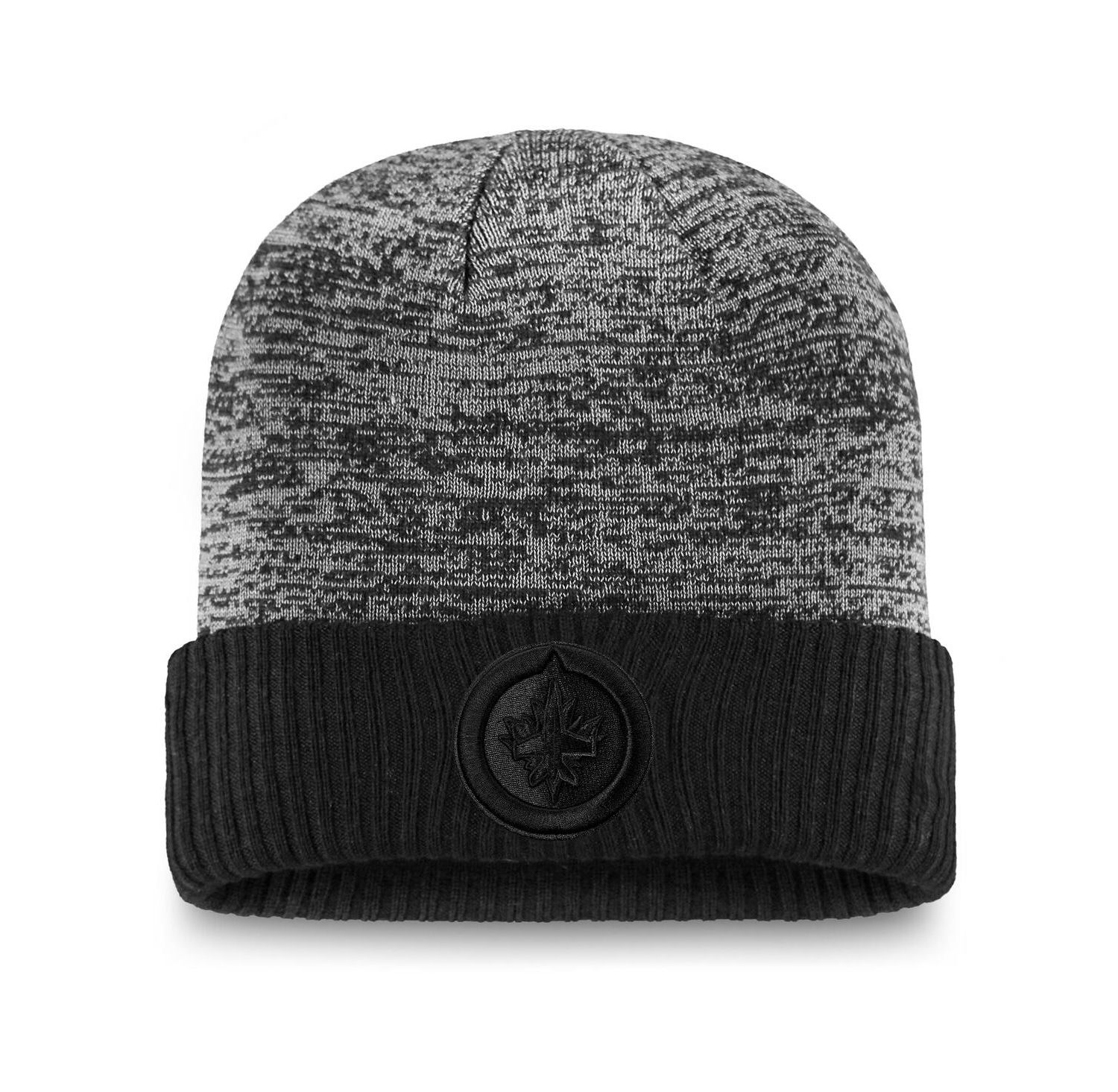 Men's Black Winnipeg Jets Authentic Pro Travel Training Cuffed Knit Hat