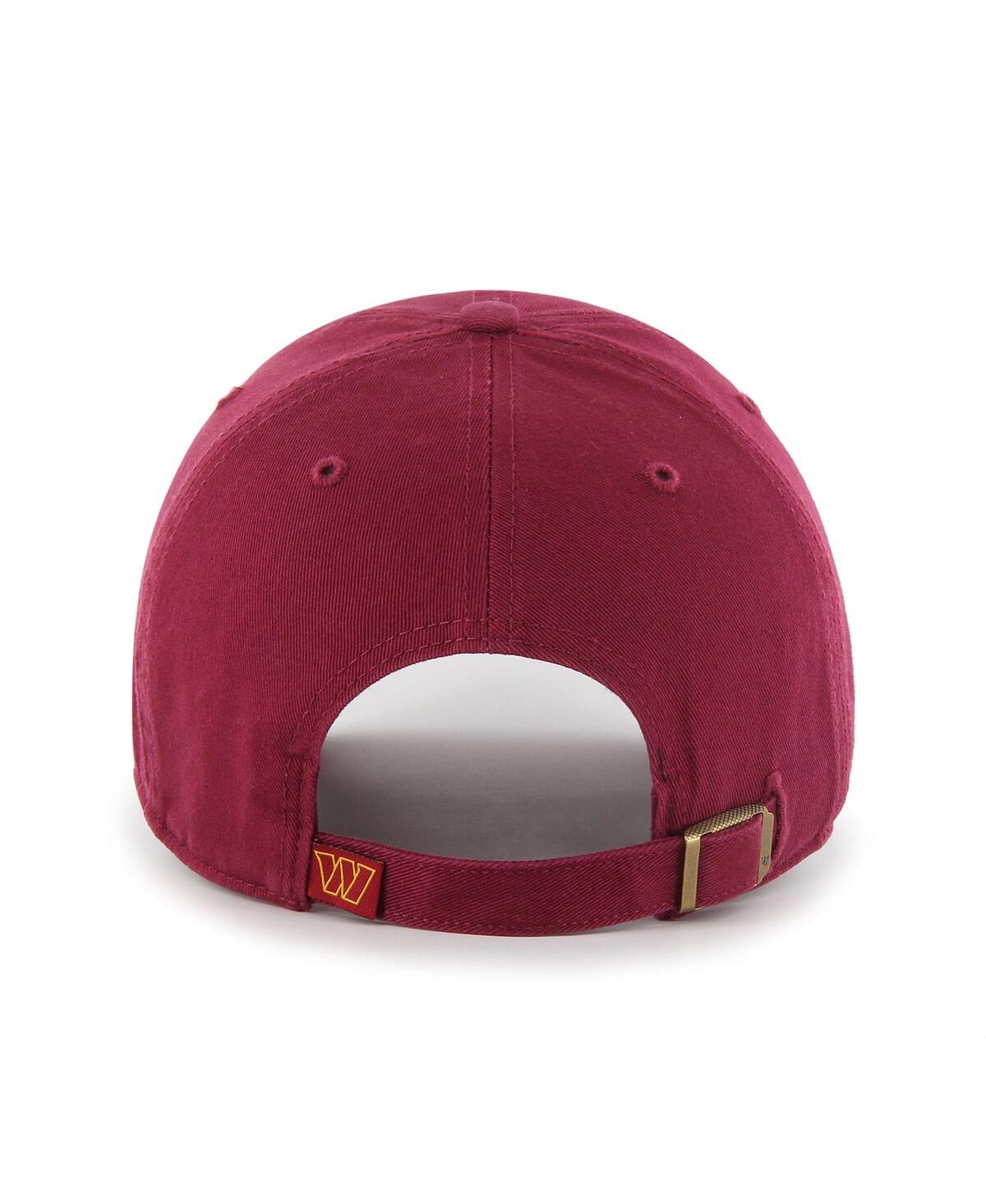 47 Brand '47  Burgundy Washington Commanders Cleanup Adjustable Hat In Burgundy