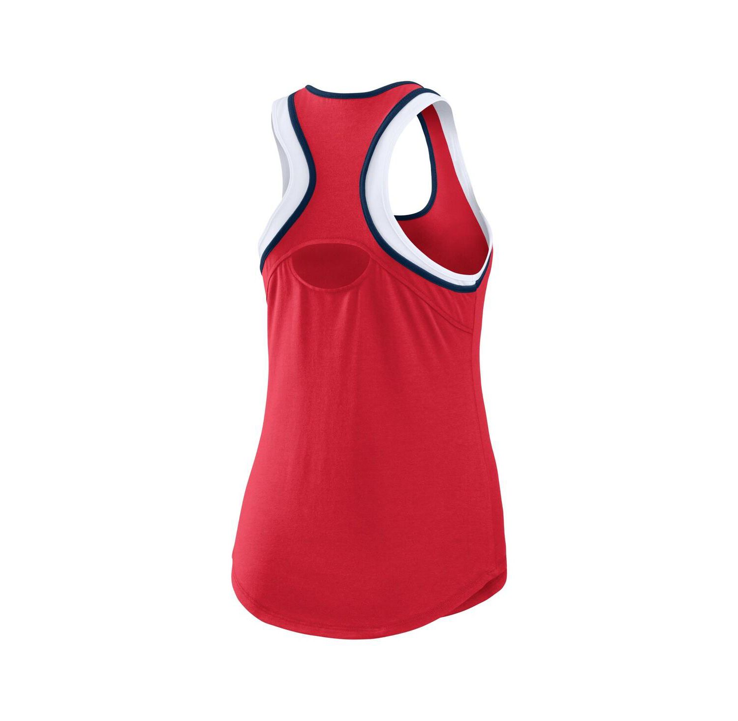Women's Red Los Angeles Angels Color Block Racerback Tank Top
