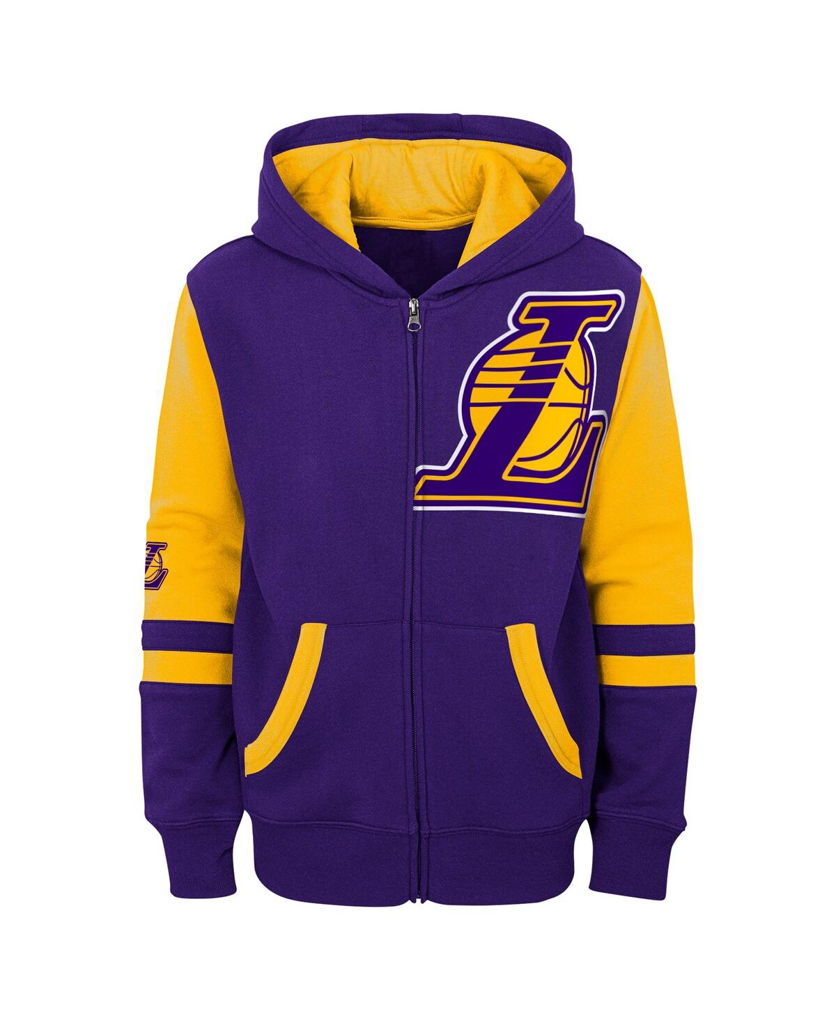 Outerstuff Preschool Purple Los Angeles Lakers Straight to the League Full-Zip Hoodie