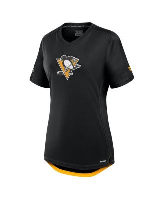 Women's Black Pittsburgh Penguins Authentic Pro Rink T-Shirt
