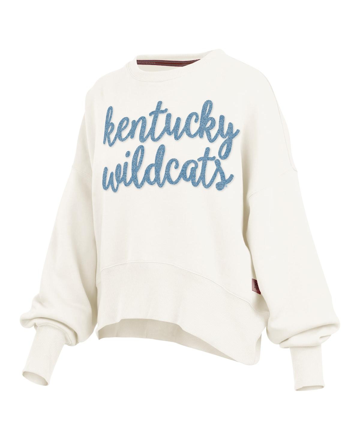 Pressbox Women's Cream Kentucky Wildcats Chelsea Oversized Pullover Sweatshirt