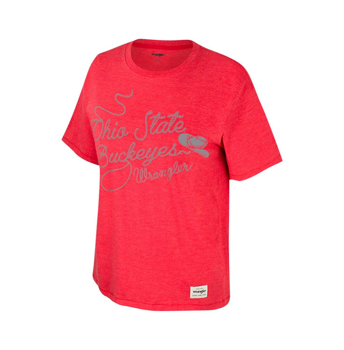 Женская футболка Colosseum Scarlet Ohio State Buckeyes Lasso Oversized — фото 2