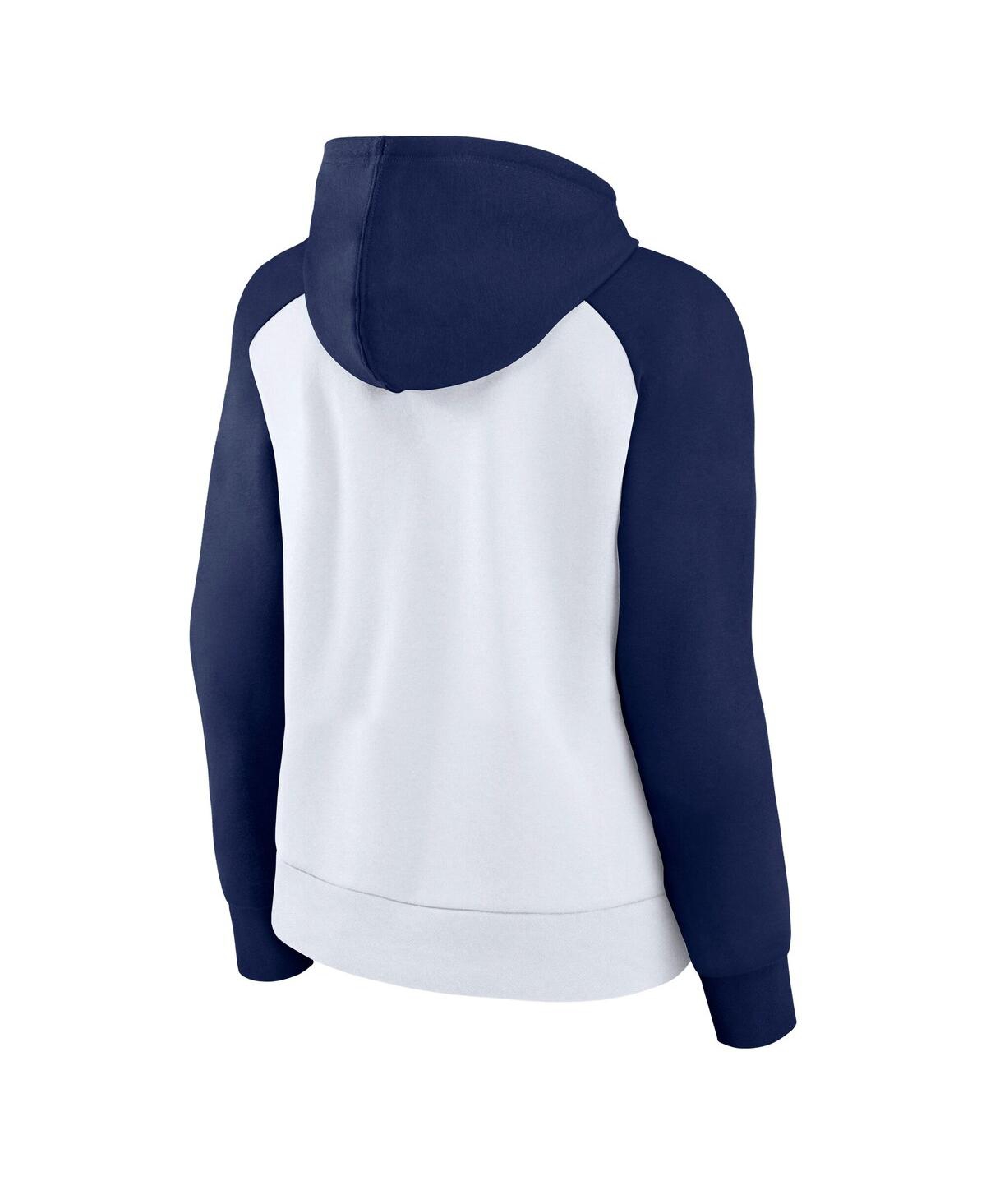 Fanatics Women's Navy Montreal Canadiens Indispensable Raglan Fleece Pullover Hoodie In Multi