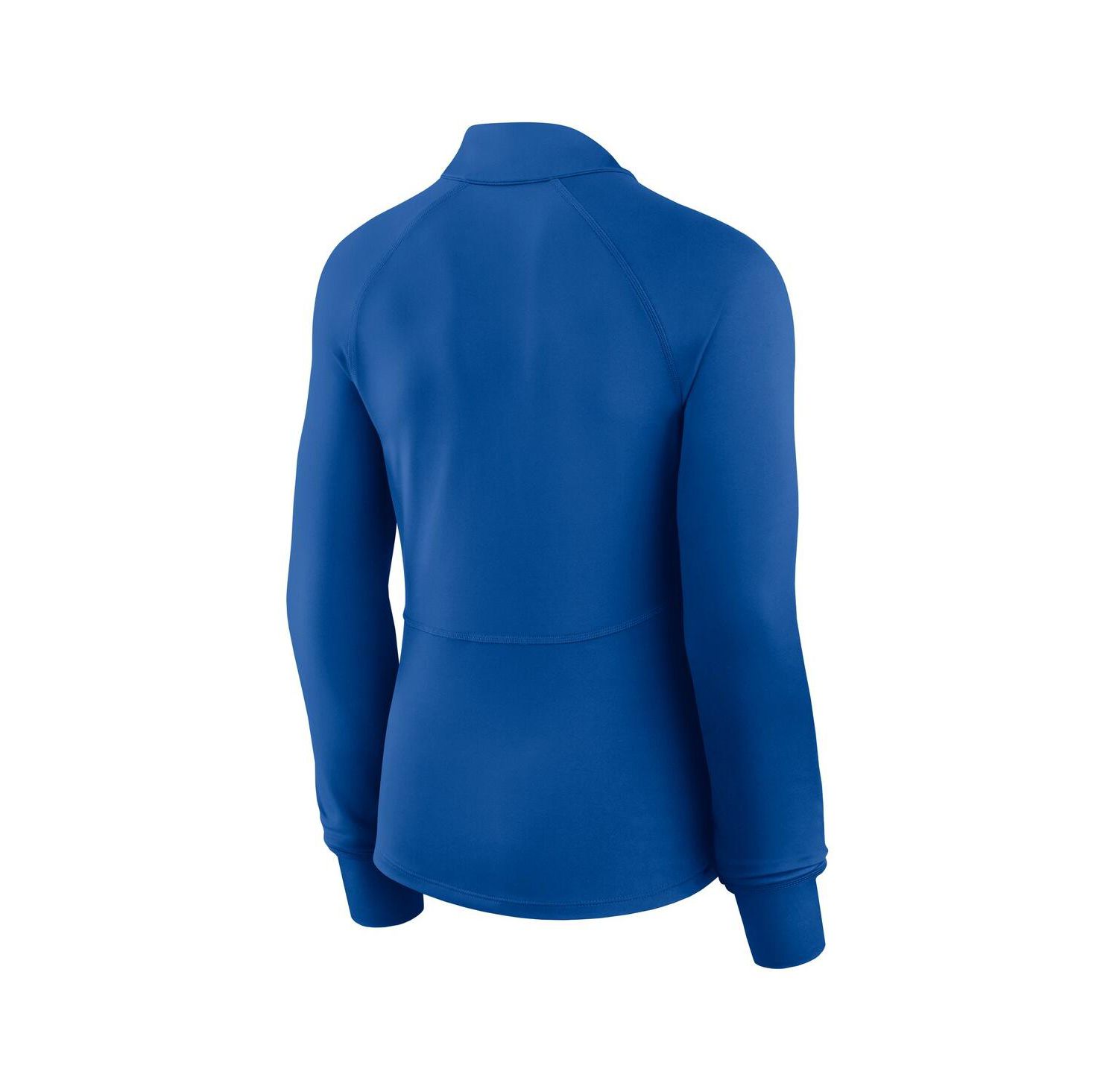 Women's Royal Los Angeles Dodgers Elements Raglan Tri-Blend Quarter-Zip Top