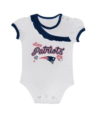 Baby Boys and Girls 2-Piece New England Patriots Love My Team Bodysuit and Skirt Set