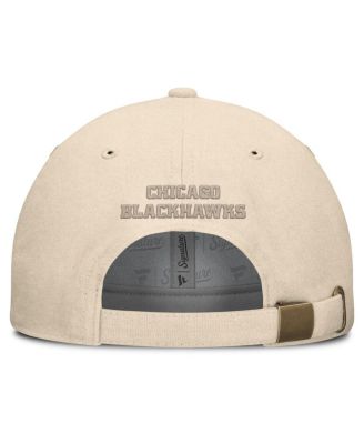 Men's Tan Chicago Blackhawks Front Office Canvas Adjustable Hat