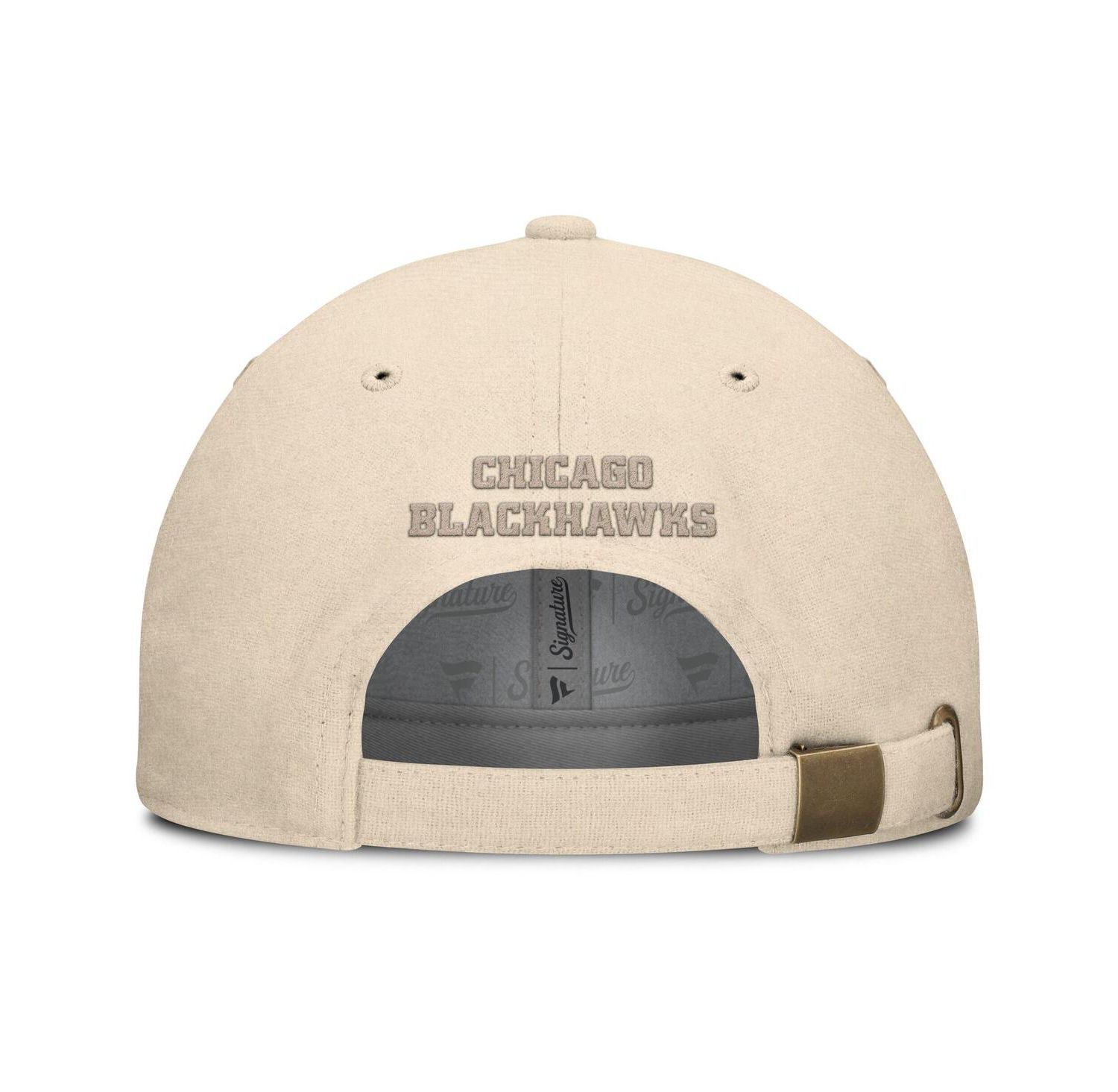Men's Tan Chicago Blackhawks Front Office Canvas Adjustable Hat