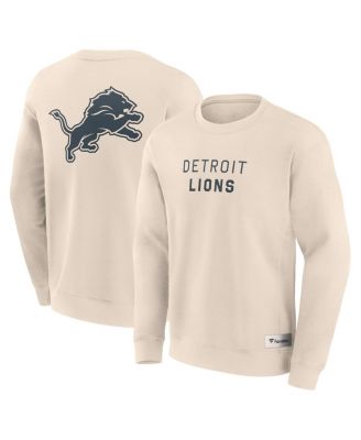 Fanatics - Men's Cream Detroit Lions Elements Future Ground Lettering Pullover Sweatshirt